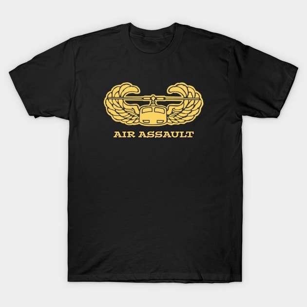 101st ARMY AIR ASSAULT Wings Gold T-Shirt by Trent Tides